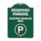 Signmission Reserved Parking Electric Vehicles With ParkingHeavy-Gauge Aluminum Sign, 18" x 24", GW-1824-23151 A-DES-GW-1824-23151 - alternate 1